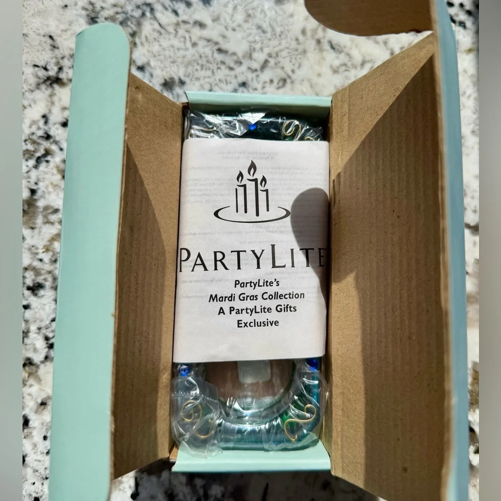 PartyLite Mardi Gras Tealight Candle Holder Pair (2) #P7271_NIB - Picture 6 of 6